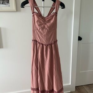 American Eagle Outfitters Dusty Rose Midi Dress
